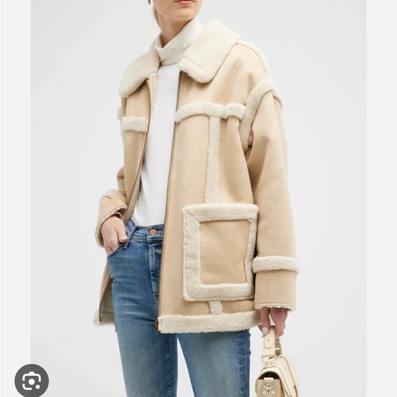 MOTHER Jackets & Blazers - Mother The Boxy Brrly Oversized Sherpa Coat